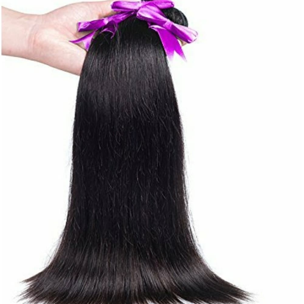 3 Bundles Virgin Brazilian Straight 10 12 14 - Thumbnail 2