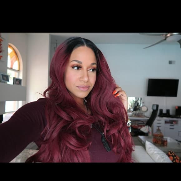 Black Red Lace Front Wig 22-26 inches!! - Thumbnail 3