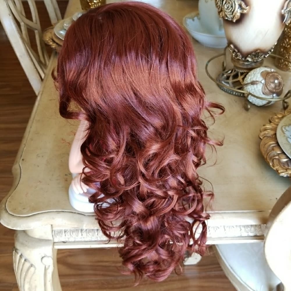 Red Layered Beauty Waves Wig-Ready to Ship Today!! - Thumbnail 4