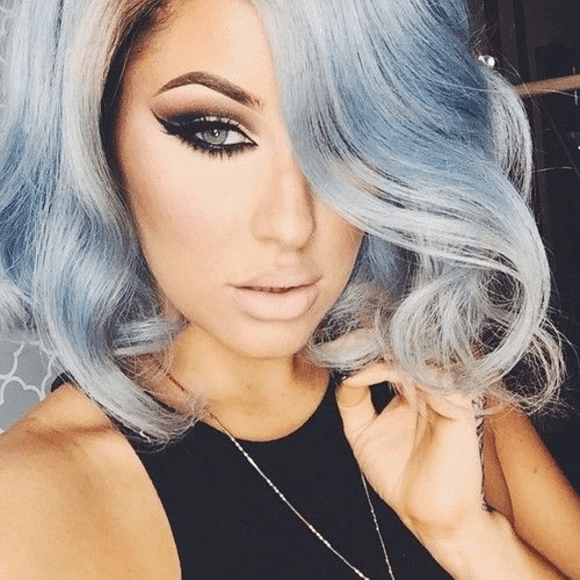 Silver Purplish Beauty Lacefront Wig 10-12 inches - Thumbnail 3
