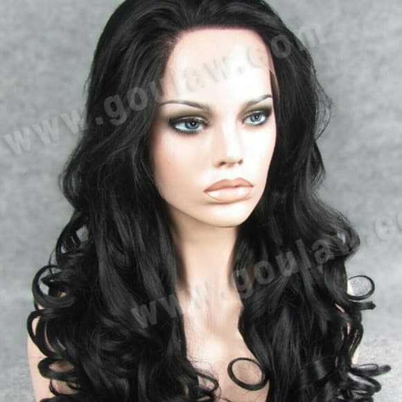 Black Beauty Layered Waves Lsce Front Wig - Thumbnail 2