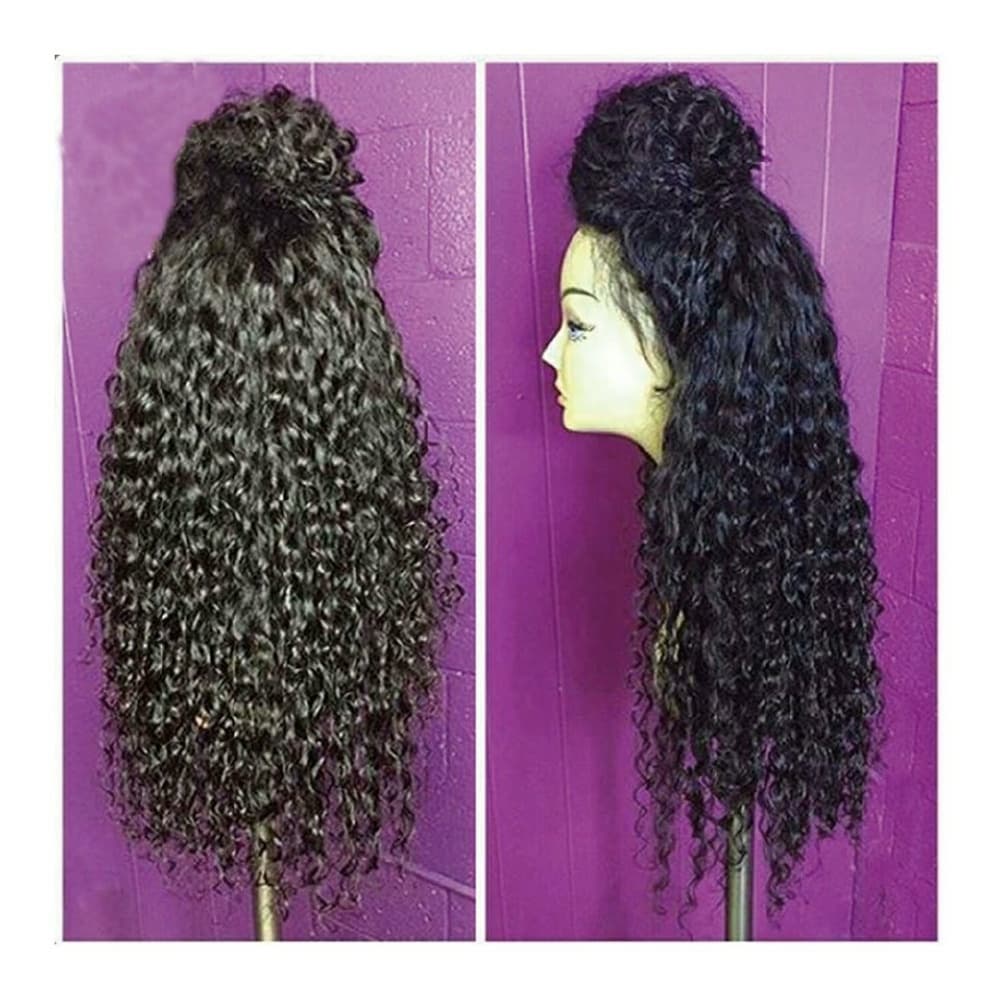 Curly Human Hair Blend LaceFront Wig 22-26 inches! - Thumbnail 4