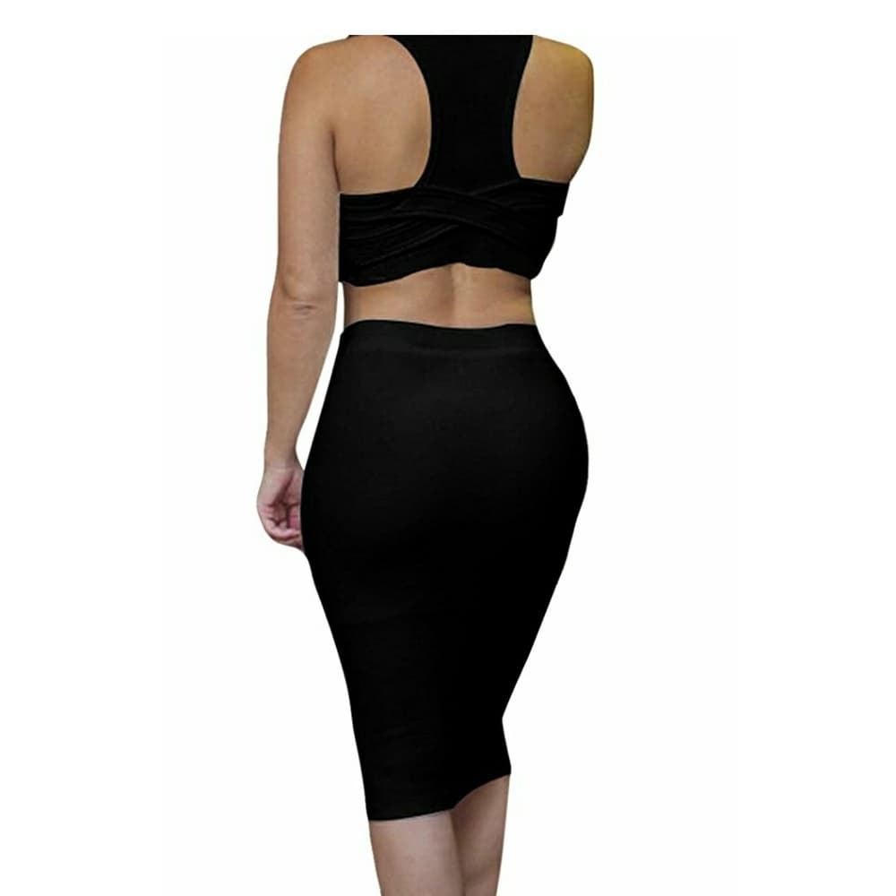 Beautiful Black Midi Dress - Thumbnail 3