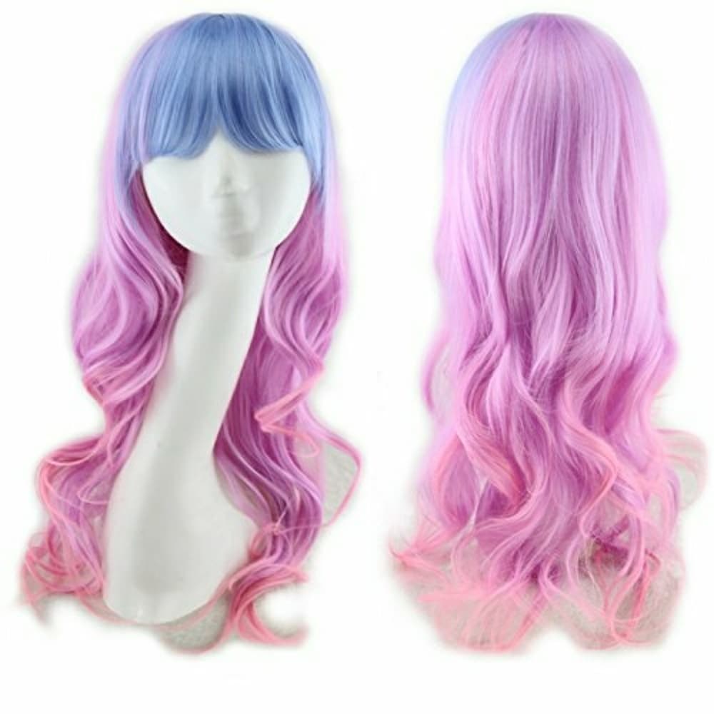 Purple pink Beauty Wig - Thumbnail 3