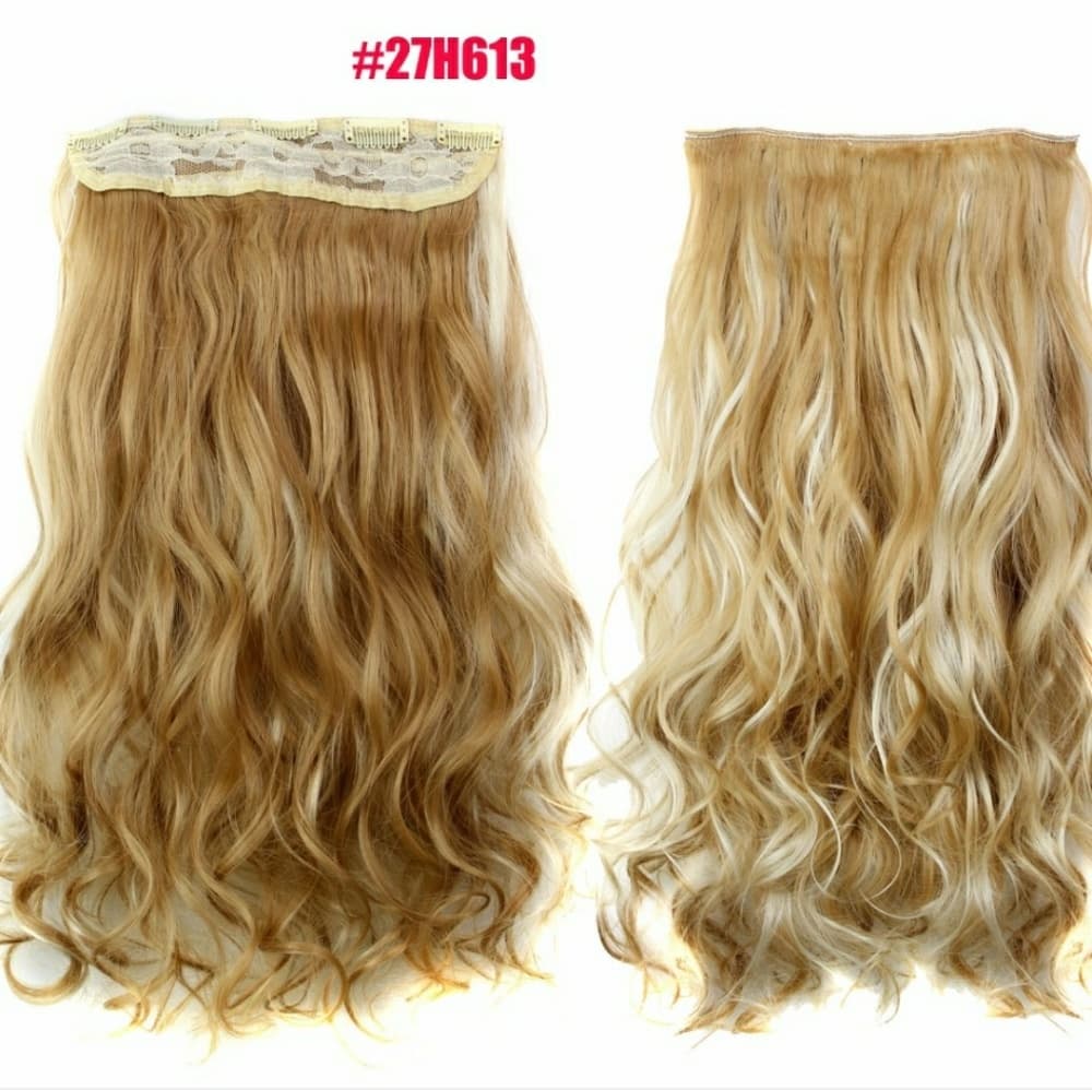 Blonde Strawberry Mixed One Piece Clip in Extensio - Thumbnail 3