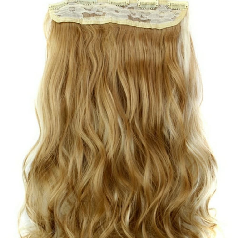 Blonde Strawberry Mixed One Piece Clip in Extensio - Thumbnail 2