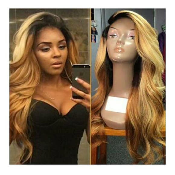 Virgin Human Hair Wig #1b/27 18 inches!! - Thumbnail 6