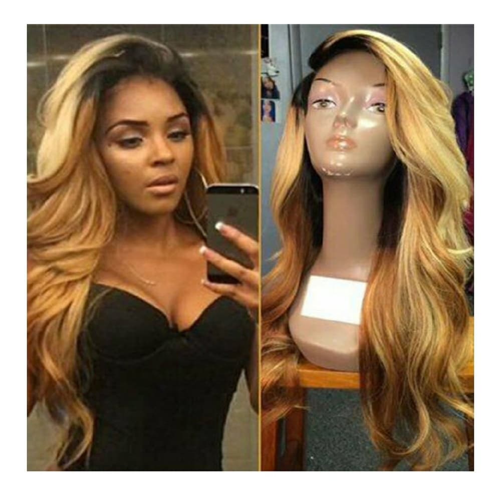 Virgin Human Hair Wig #1b/27 18 inches!! - Thumbnail 5