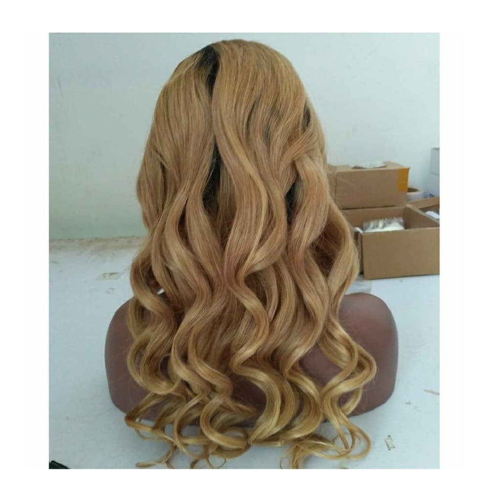 Virgin Human Hair Wig #1b/27 18 inches!! - Thumbnail 2