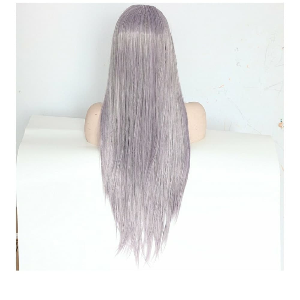 Pastel Purple Gray Long Wig 28-32 inches!! - Thumbnail 4