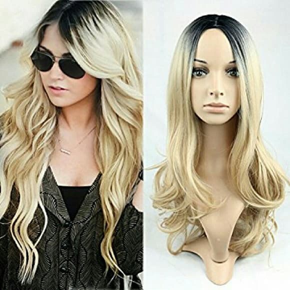 Ombre Blonde Full Wig - Thumbnail 4