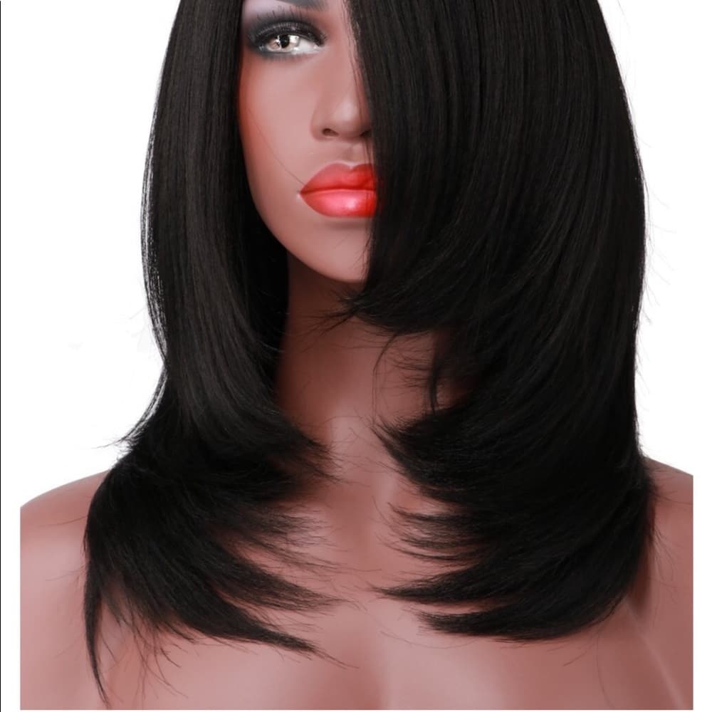 Beautiful Yaki Layered Bob Lacefront Wig - Thumbnail 6