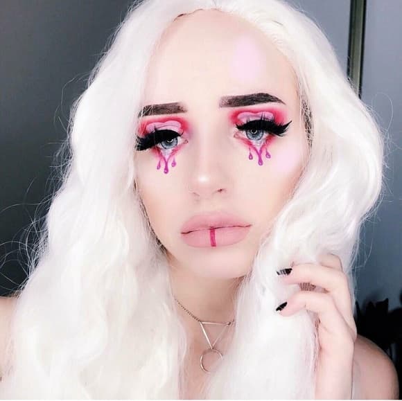 White Curly Beauty Lace Front Wig - Thumbnail 3