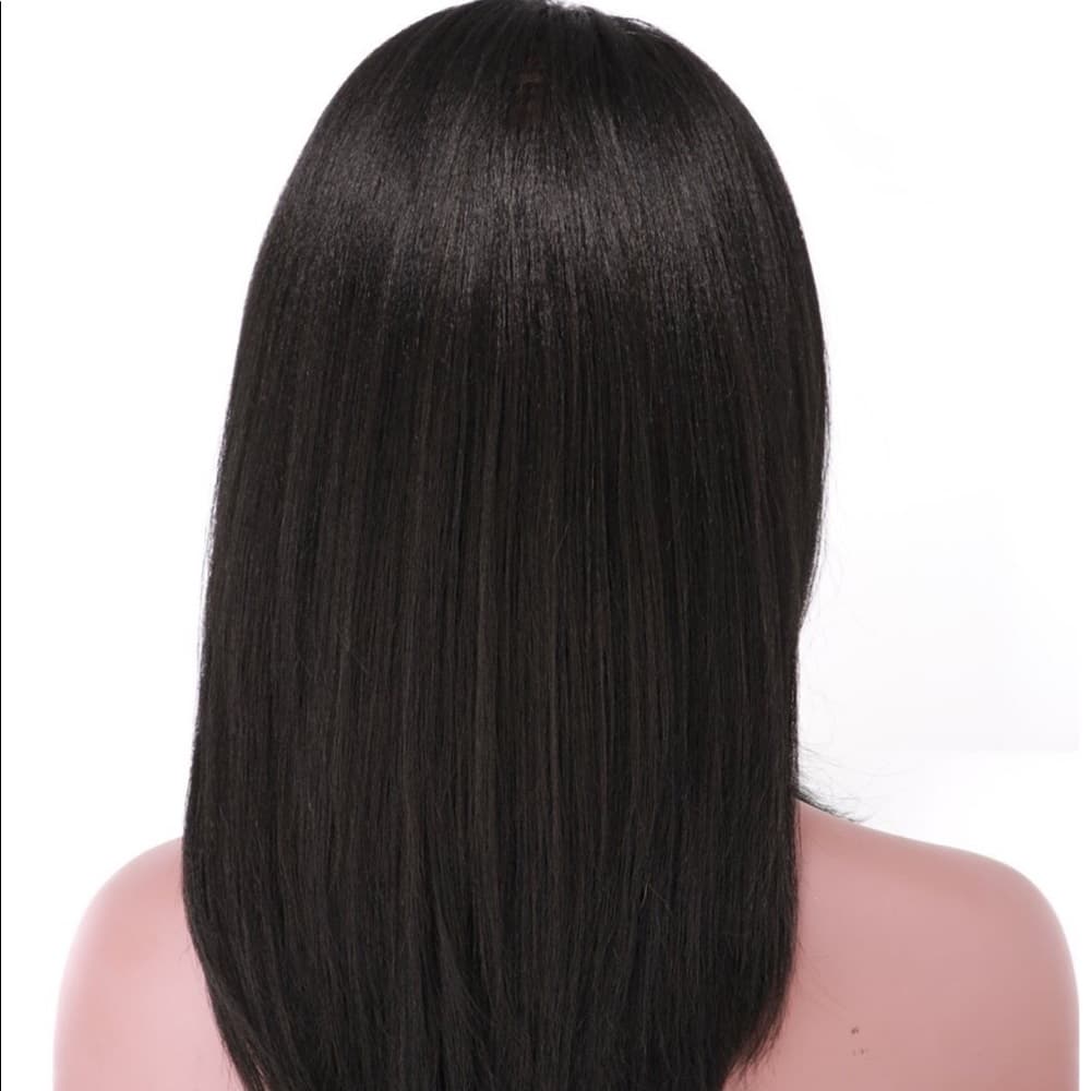 Beautiful Yaki Layered Bob Lacefront Wig - Thumbnail 4