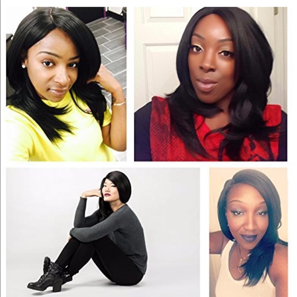 Beautiful Yaki Layered Bob Lacefront Wig - Thumbnail 7