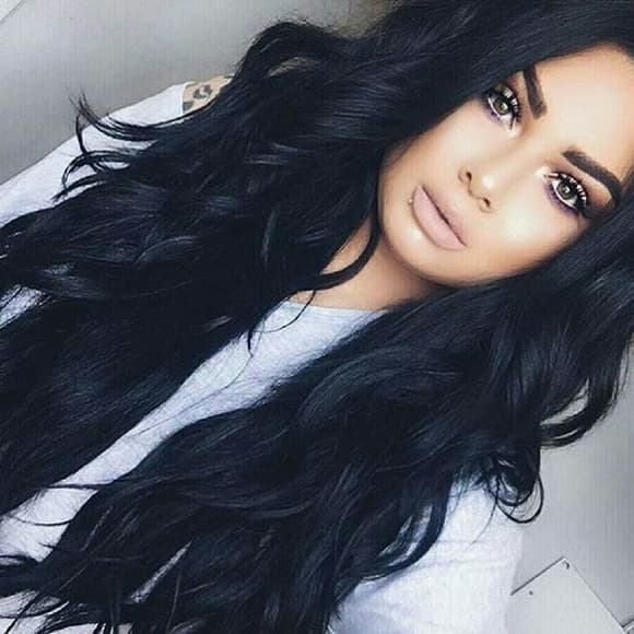 24" 12pcs Full Head Clip in Hair Extension Black!! - Thumbnail 3