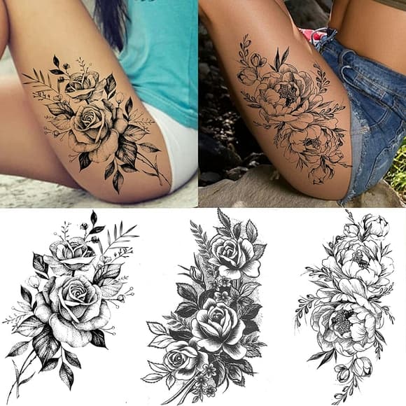 Sexy Women Body Art Temporary Tattoo - Thumbnail 2