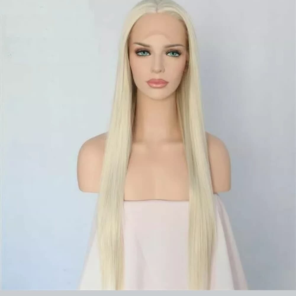 Pale Blonde Lace Front Wig - Thumbnail 5