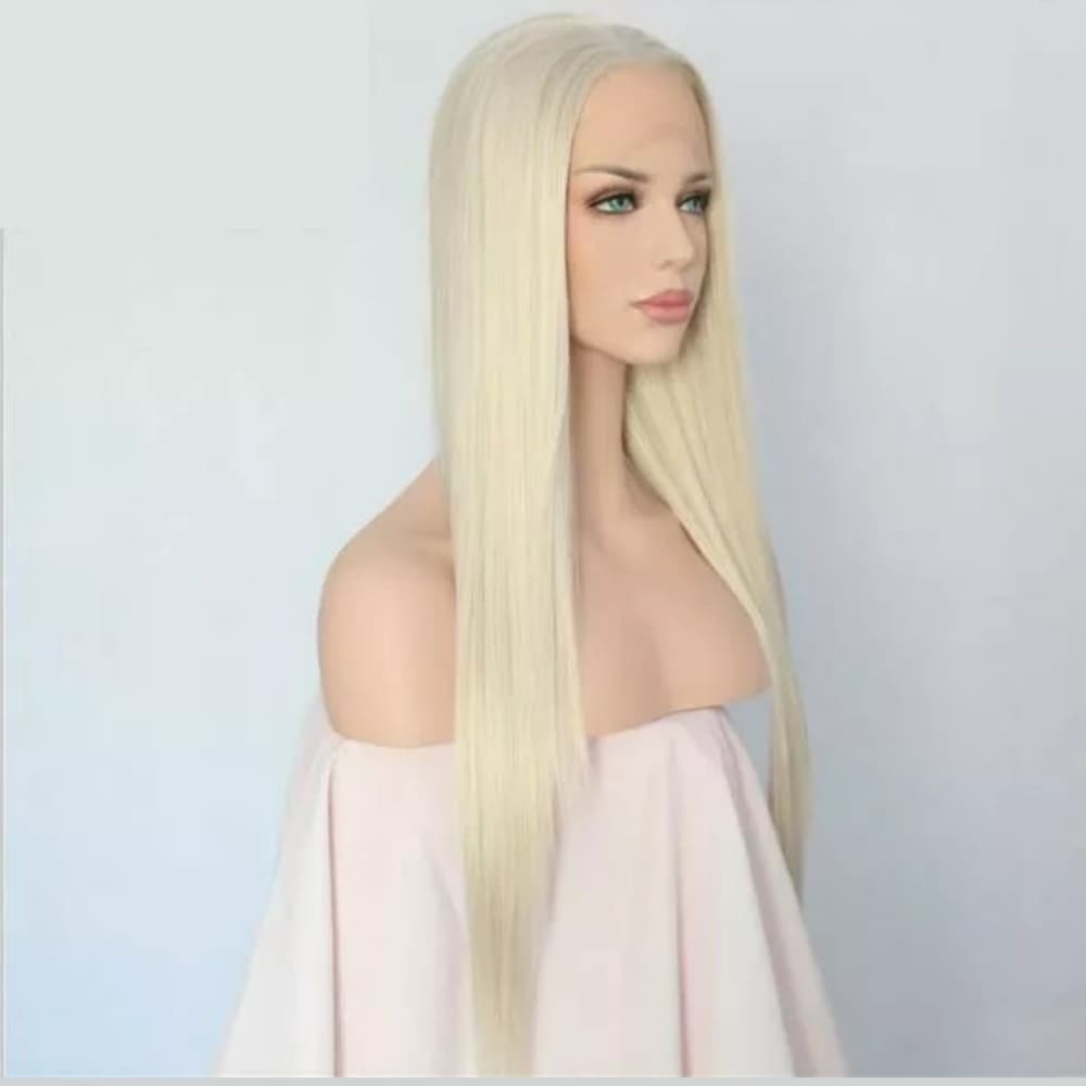 Pale Blonde Lace Front Wig - Thumbnail 4