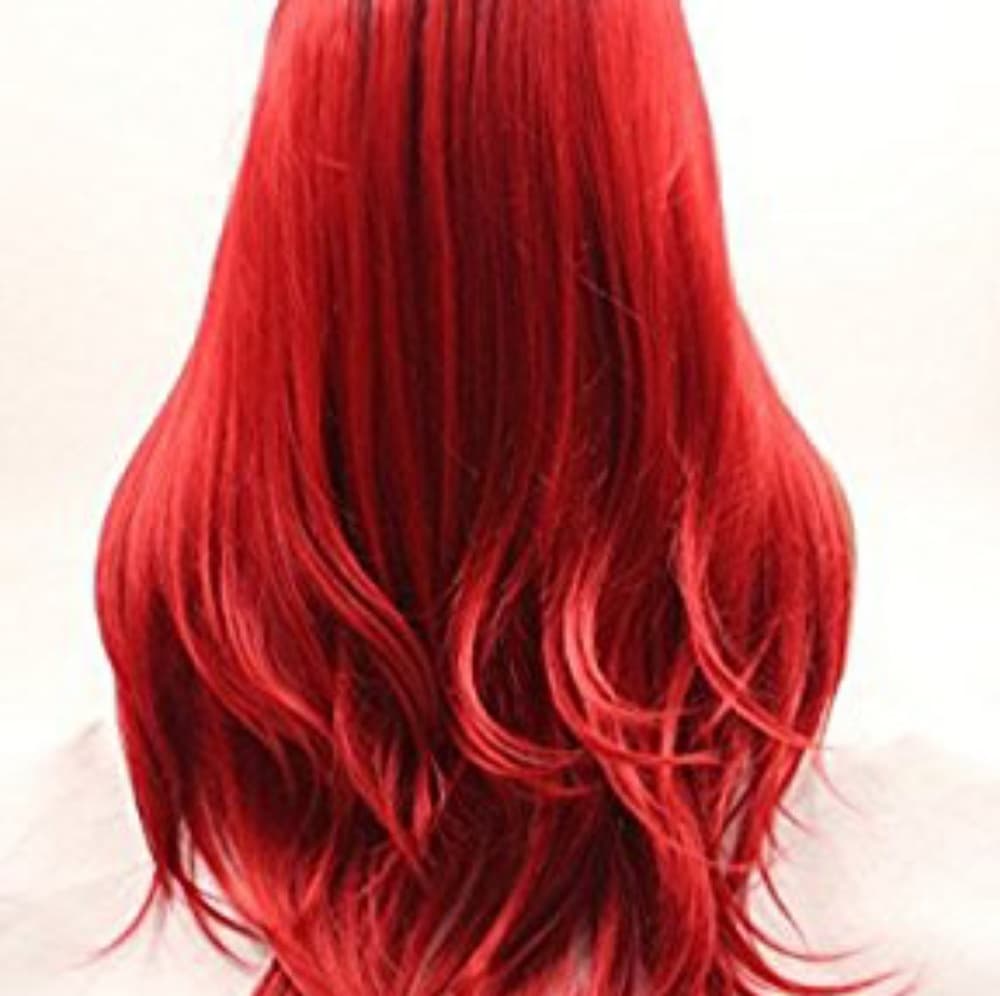Ombre Black Dark Red Lacefront Wig - Thumbnail 3