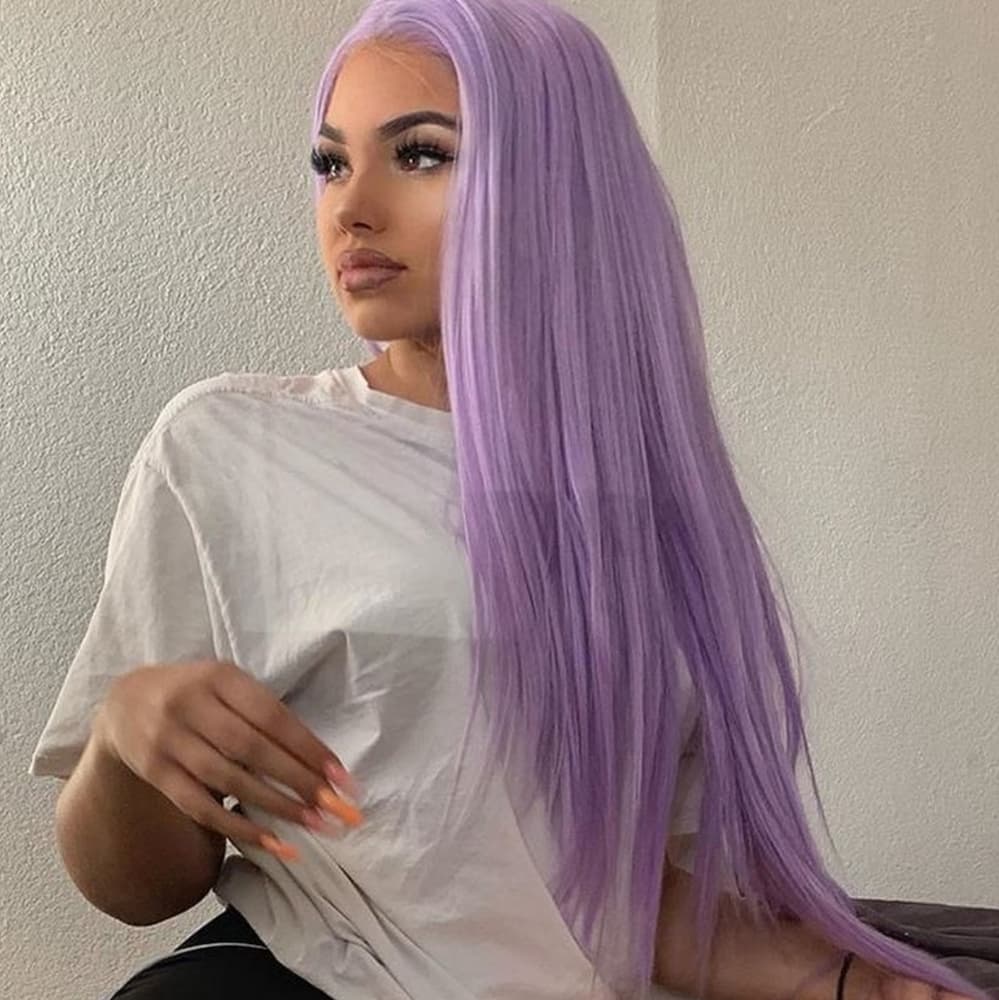 Lilac Lace Front Wig - Thumbnail 2