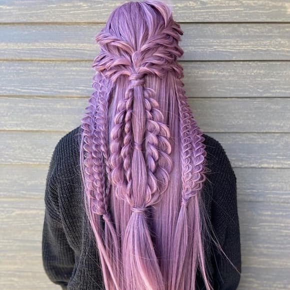 Lilac Lace Front Wig - Thumbnail 5