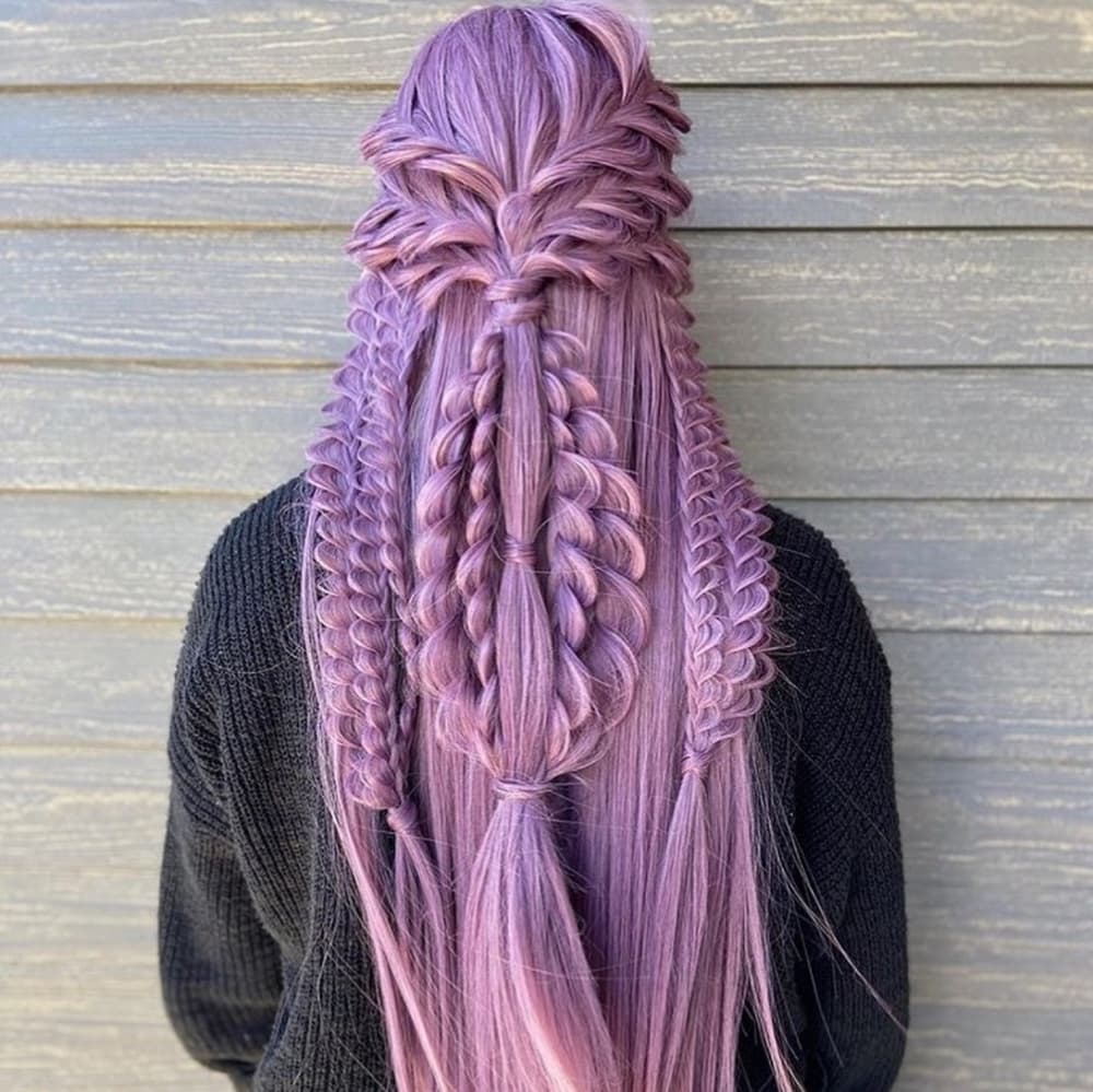 Lilac Lace Front Wig - Thumbnail 4