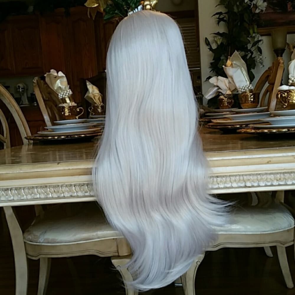 Silver Gray Blonde Lace Front Wig - Thumbnail 2