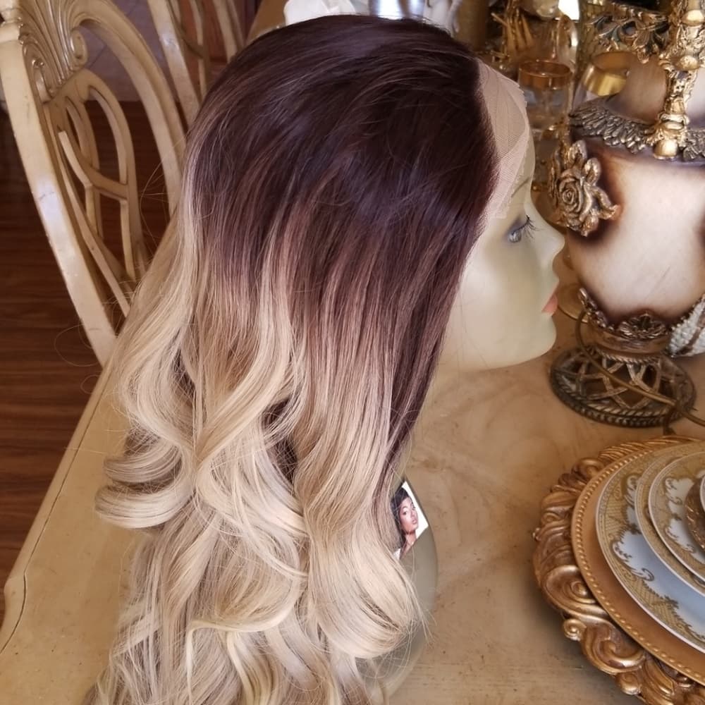 Ombre Blonde Beauty Lace Front Wig - Thumbnail 4