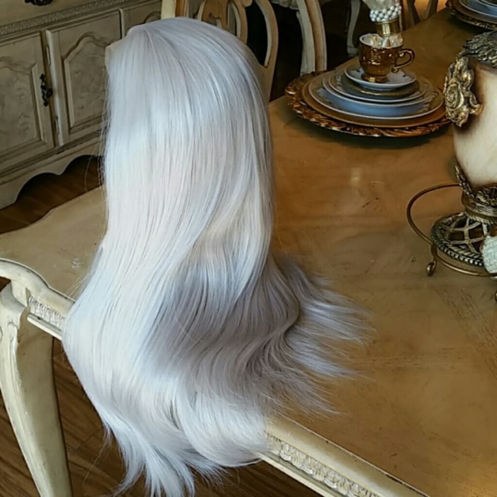Silver Gray Blonde Lace Front Wig - Thumbnail 3