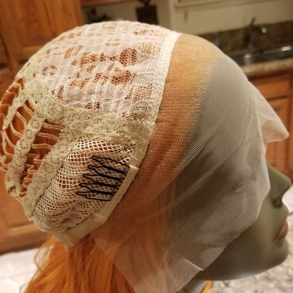 Orange Wavy Lace Front Wig - Thumbnail 5