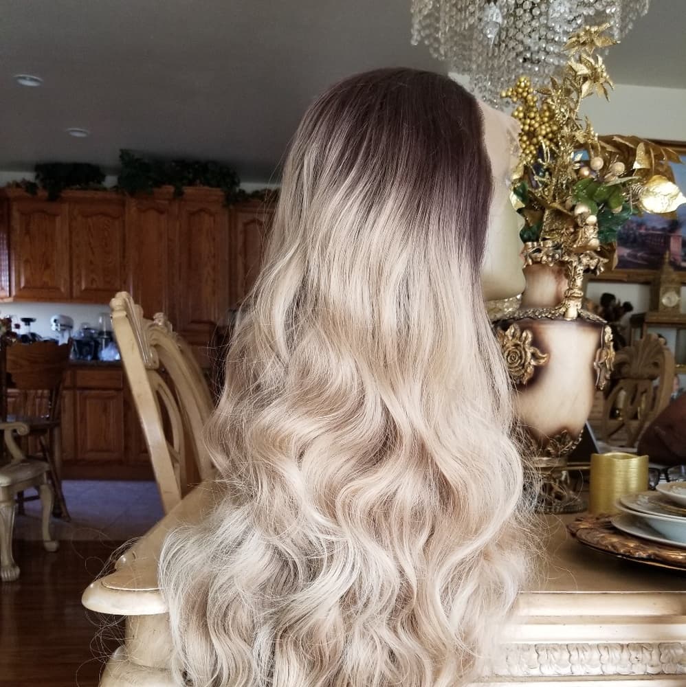 Ombre Blonde Lace Front Wig - Thumbnail 4