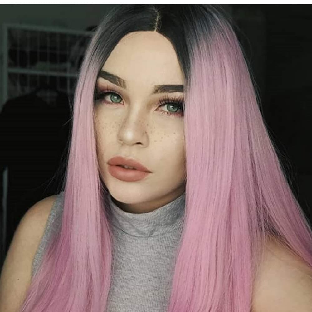 Ombre Pink Beauty Full Wig