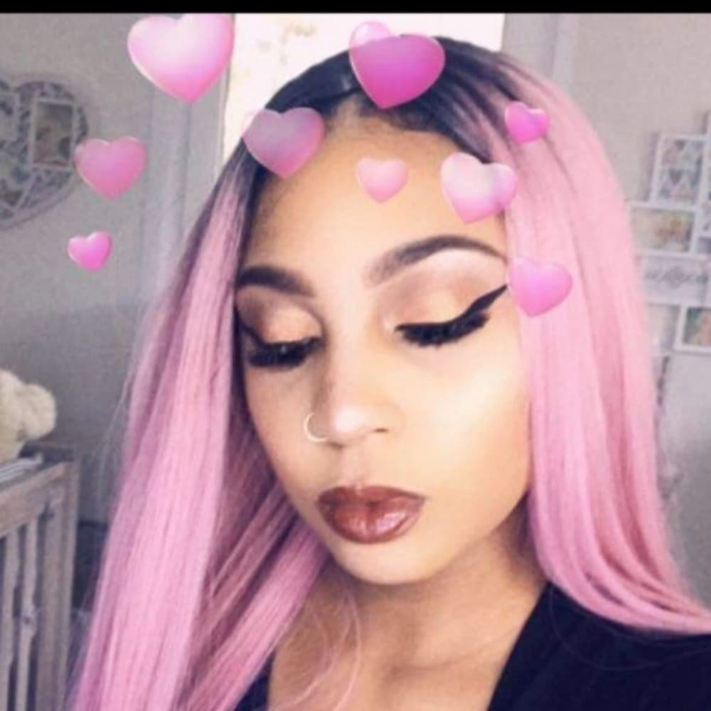 Ombre Pink Beauty Full Wig - Thumbnail 4