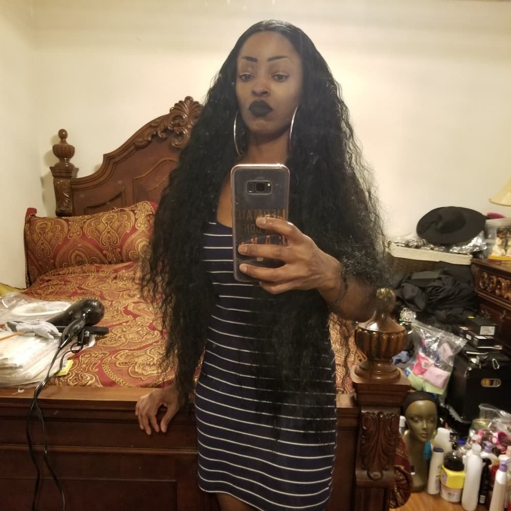 Curly Wave Lace Front Wig 40 inches - Thumbnail 4