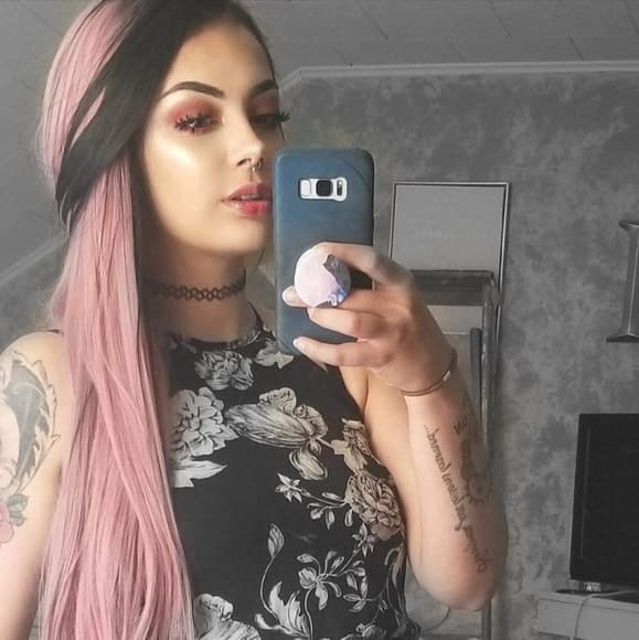 Ombre Pink Beauty Full Wig - Thumbnail 8