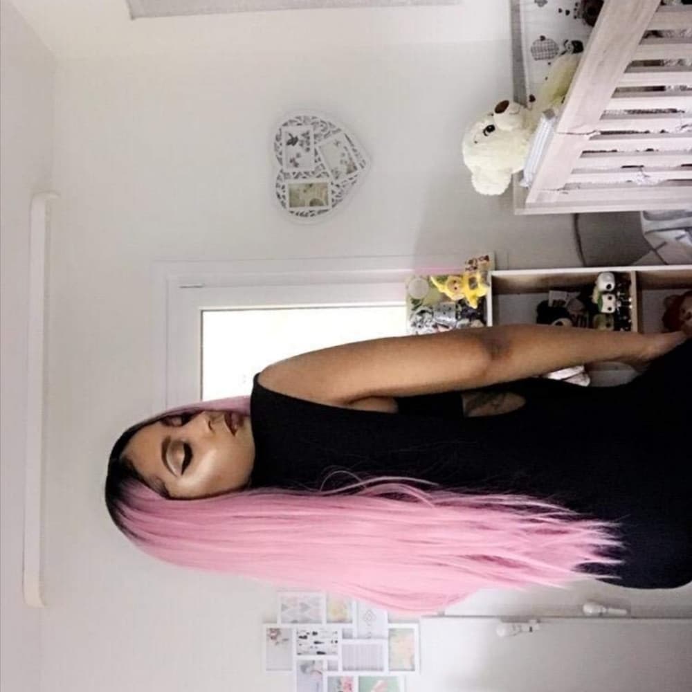 Ombre Pink Beauty Full Wig - Thumbnail 5