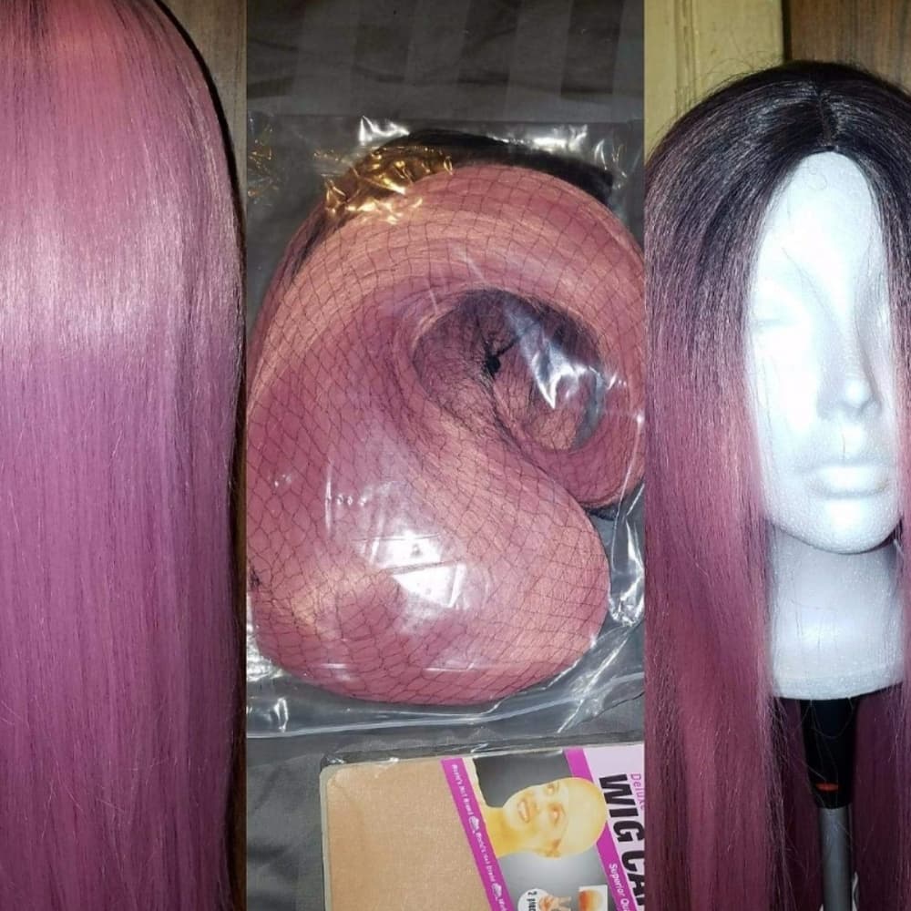 Ombre Pink Beauty Full Wig - Thumbnail 6