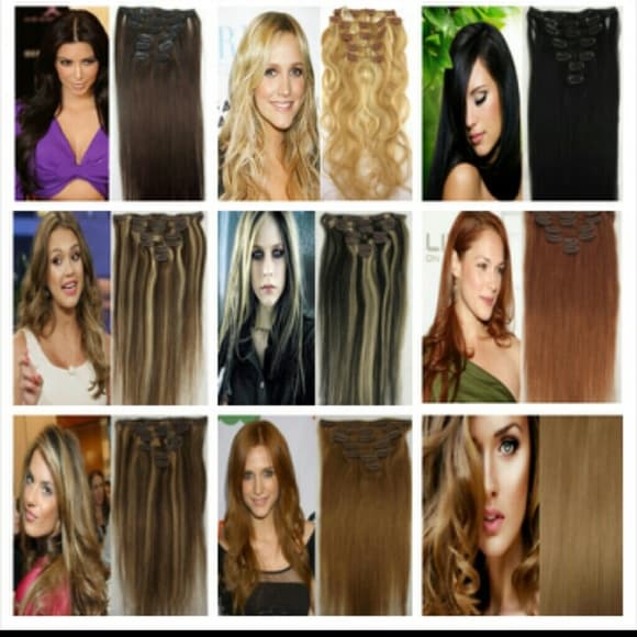 Human Hair Clip in Extension 18-20 inches