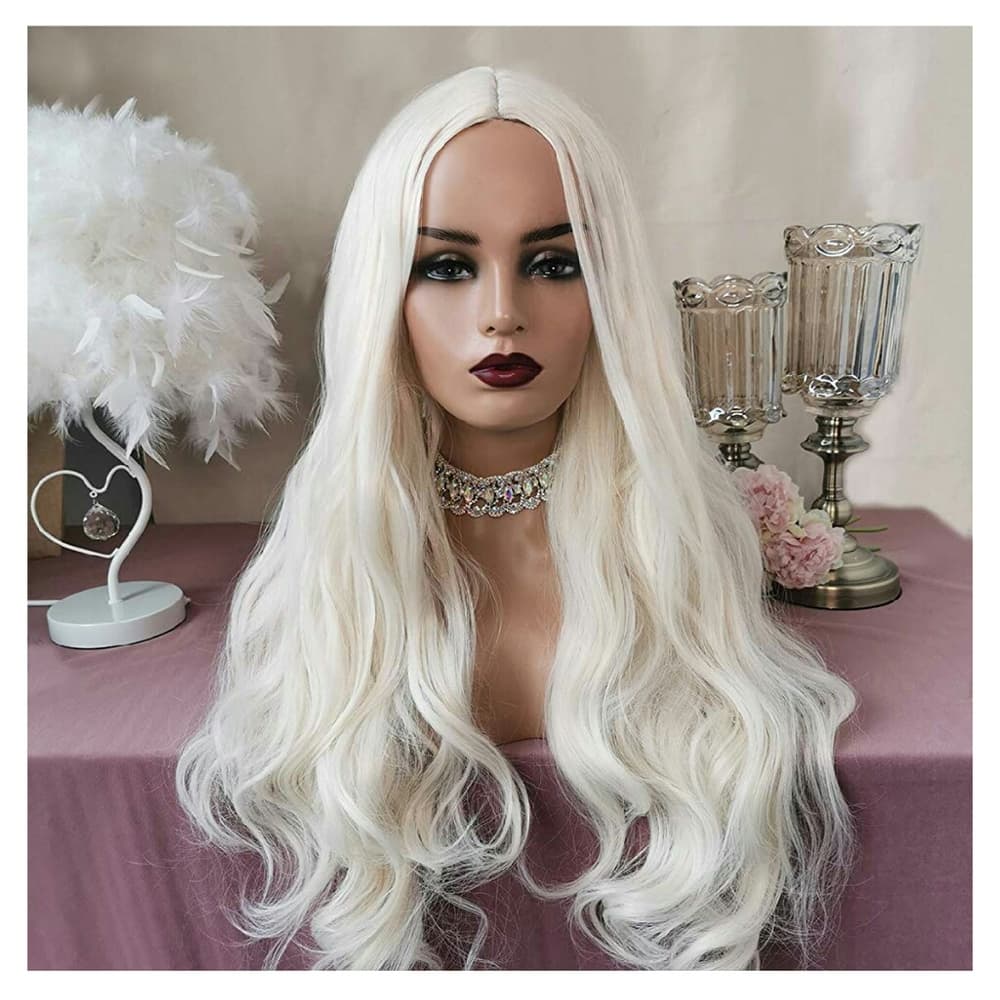White Blonde Beauty Full Wig - Thumbnail 3