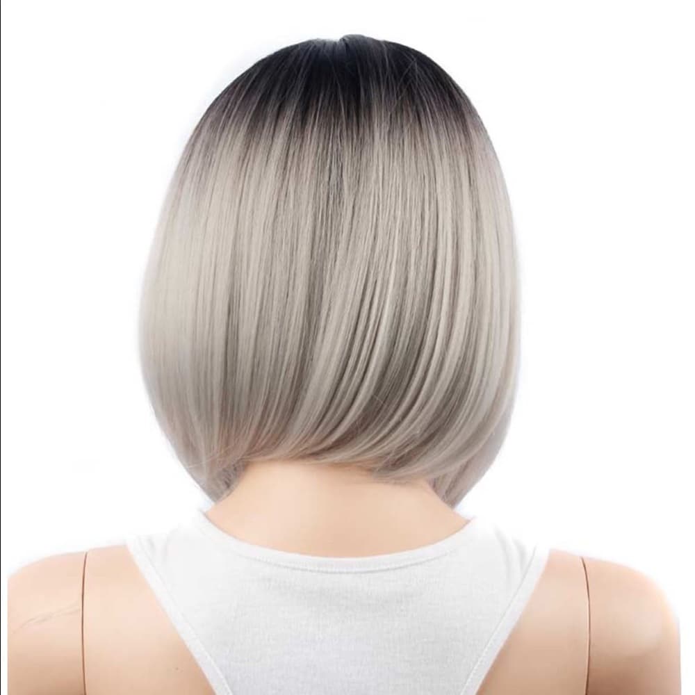 Ombre Black Gray Wig - Thumbnail 5