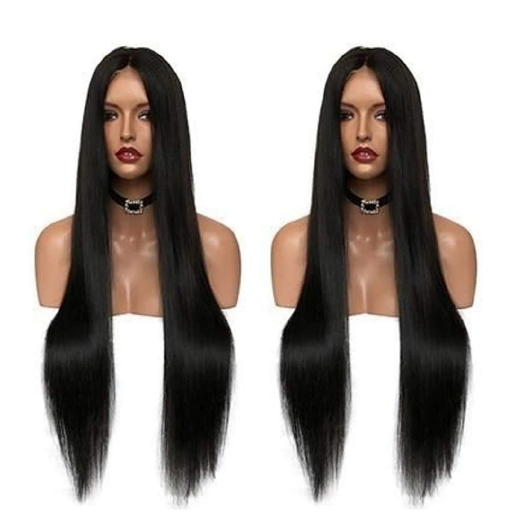 Black Straight Lace Front Wig 24-26 inches!! - Thumbnail 3
