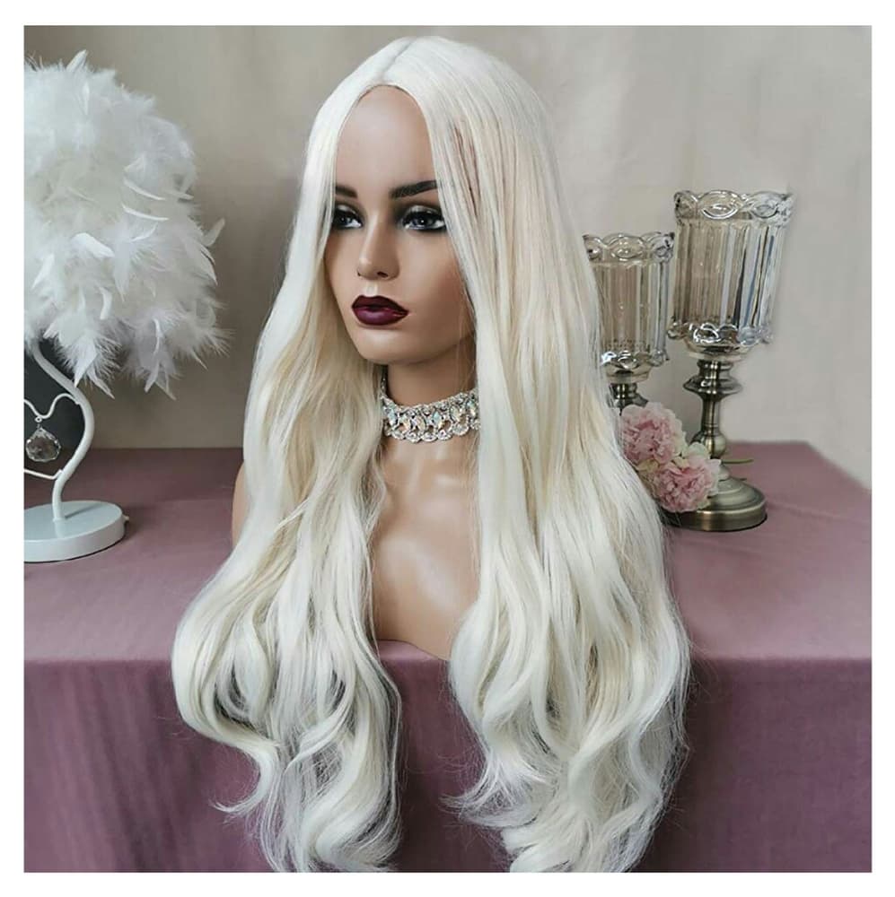 White Blonde Beauty Full Wig - Thumbnail 2
