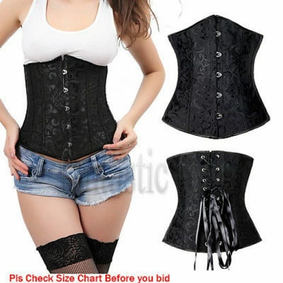 Sexy Boned Corset Bustier Waist Training Cincher - Thumbnail 5