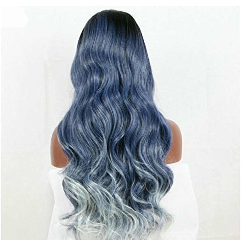 Ombre Black Bluish Gray 22-26 inches!! - Thumbnail 5