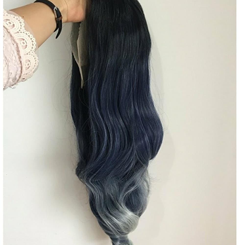 Ombre Black Bluish Gray 22-26 inches!! - Thumbnail 2