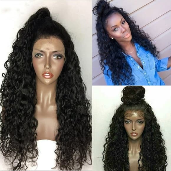 Black Curly Beauty Lace Front Wig - Thumbnail 6
