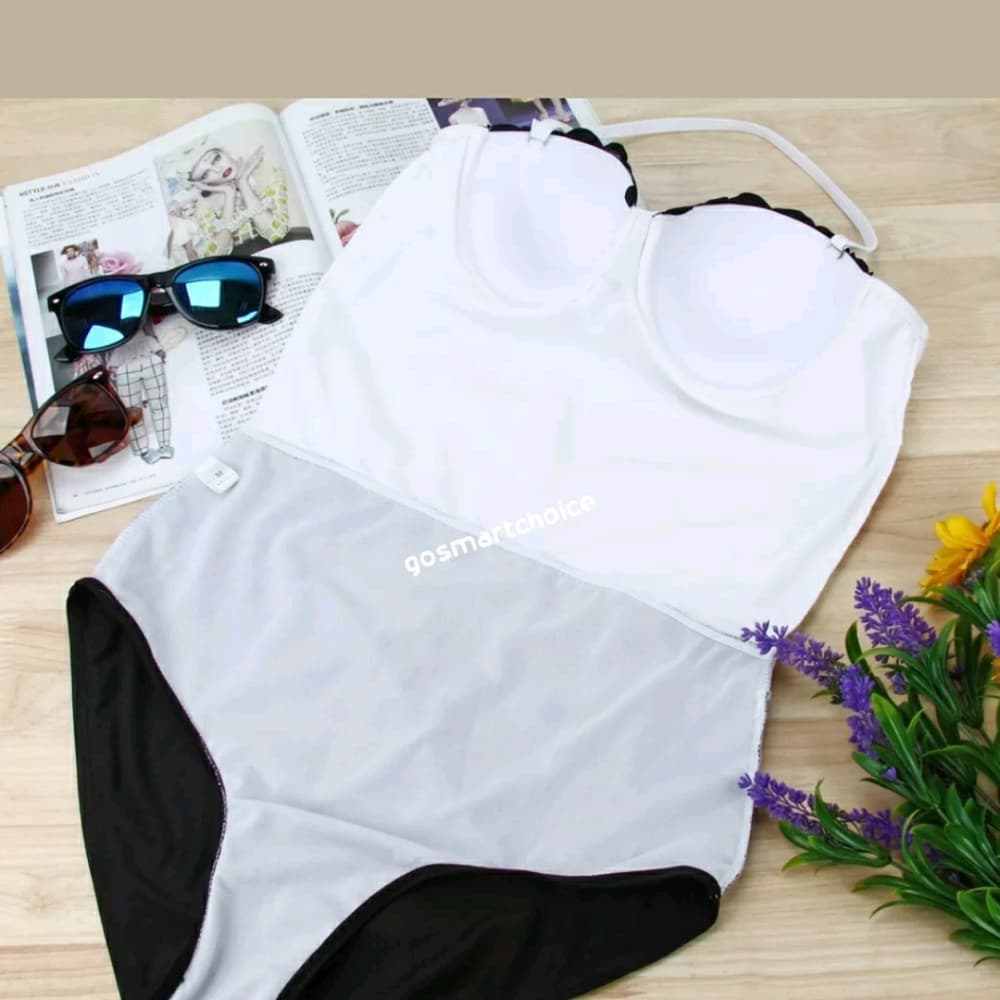 White Black Sexy Bikini - Thumbnail 3