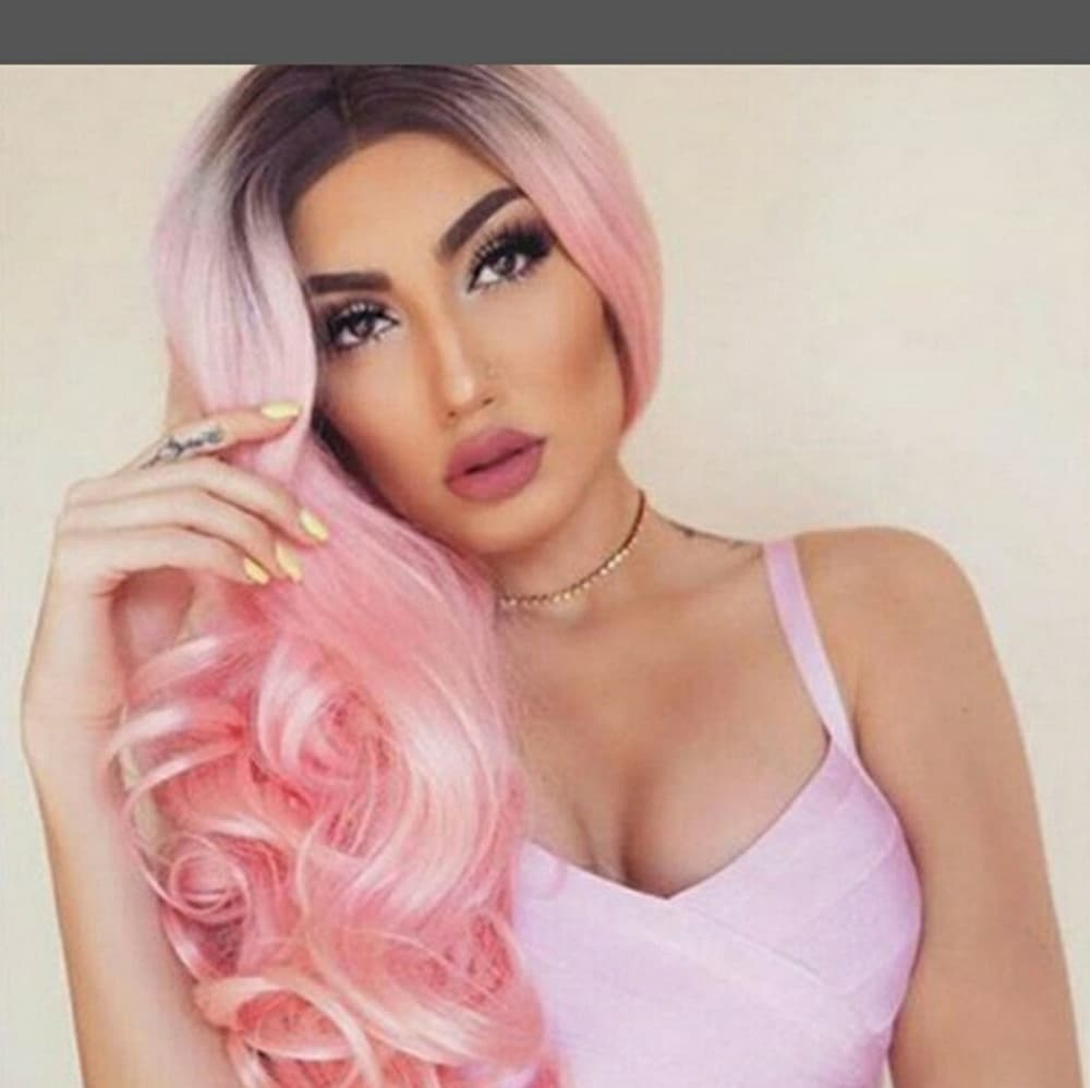 Purple Pink Beauty Wig - Thumbnail 3