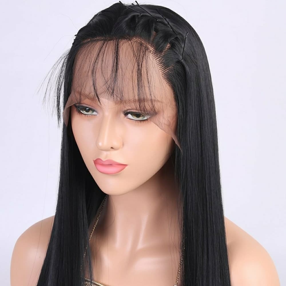 Black Straight Beauty LaceFront Wig 22-26 inches!! - Thumbnail 4
